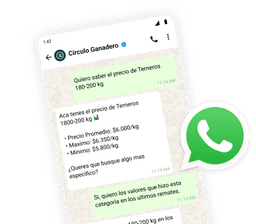 Chat con el asistente de WhatsApp de Círculo Ganadero
